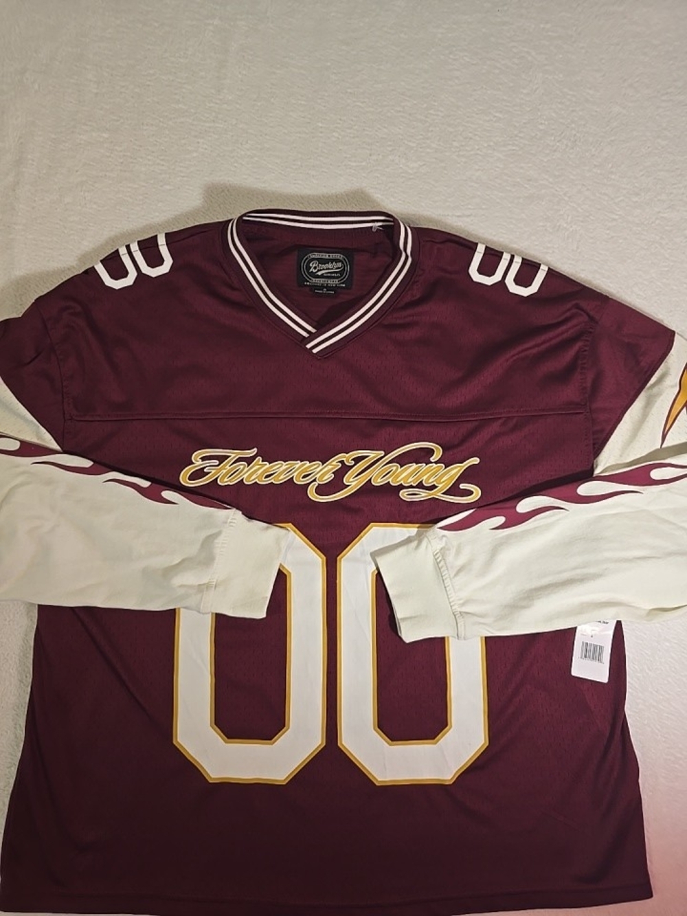 Brooklyn Cloth Forever Young Jersey Mens Size S Retro Style